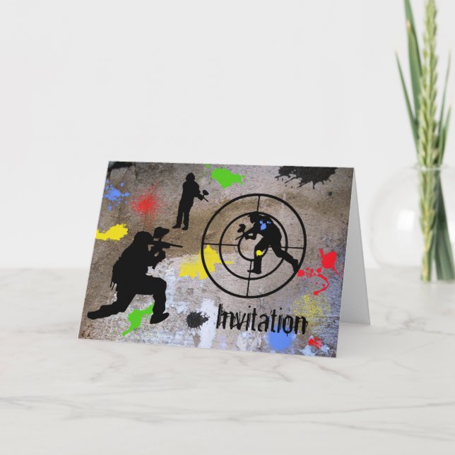 Urban Guerrilla Paintball Invited Invitation (Front)