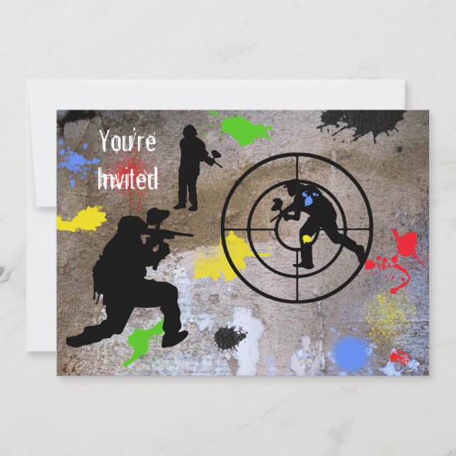 Urban Guerrilla Paintball You're Invited Invitation (Front)
