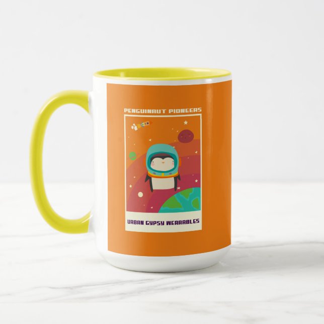 Urban Gypsy Wearables - Penguinaut Pioneers Mug (Left)