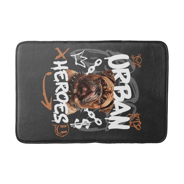 Urban Heroes Dog Bath Mat (Front)