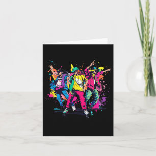 Urban Hip Hop Dancing Novelty Graffiti Graphic  Card