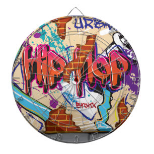 Urban Hip Hop Graffiti Wall. Dartboard