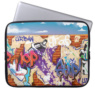 Urban Hip Hop Graffiti Wall. Laptop Sleeve