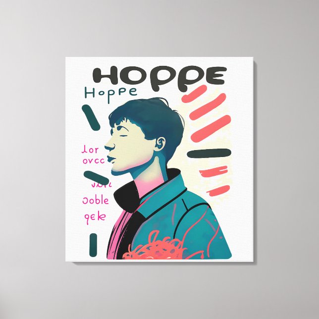 Urban Hope - Abstract Portrait Illustration Canvas Print (Front)