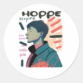 Urban Hope - Abstract Portrait Illustration Classic Round Sticker