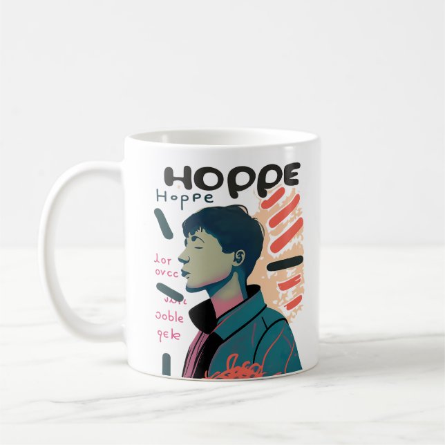 Urban Hope - Abstract Portrait Illustration Coffee Mug (Left)