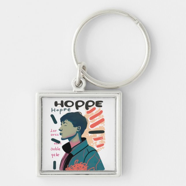 Urban Hope - Abstract Portrait Illustration Key Ring (Front)
