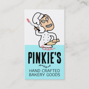 urban indie comic pastry chef baking frosting b... business card