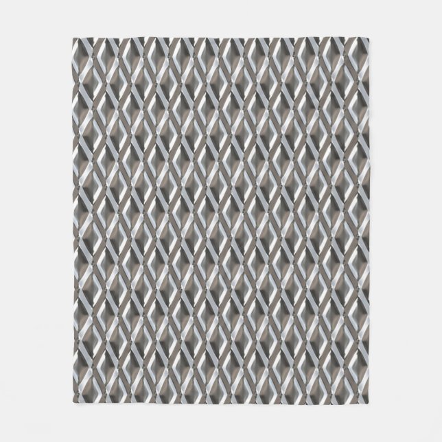 Urban Industrial Metallic Texture Print Fleece Blanket (Front)