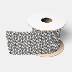Urban Industrial Metallic Texture Print Satin Ribbon