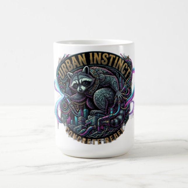 Urban Instinct Racoon Long Sleeve Coffee Mug (Center)