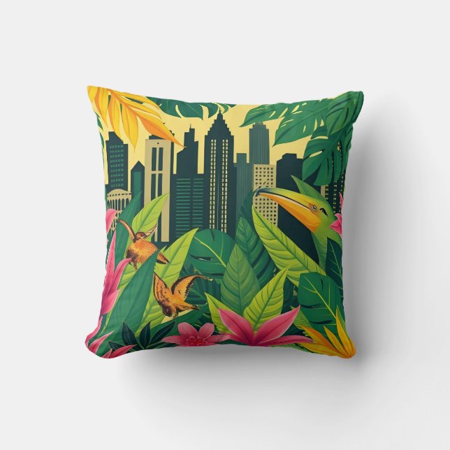 Urban Jungle Aesthetic Cushion (Front)