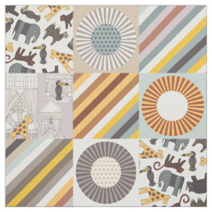 urban jungle cheater quilt squares fabric