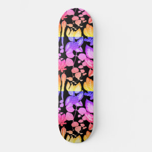 Urban jungle house plant rainbow pattern skateboard