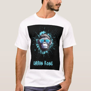 Urban Kong Gorilla Design – Blue & Black Streetwea T-Shirt