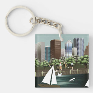 Urban landscape key ring