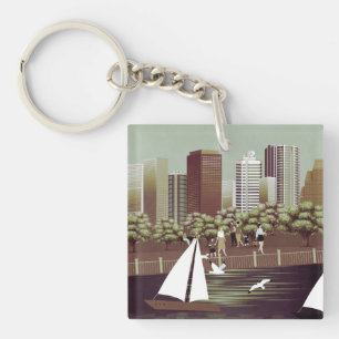 Urban landscape keychain