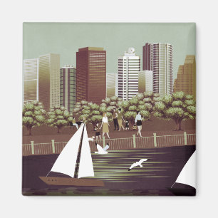 Urban landscape magnet