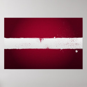 Urban Latvia Flag Poster