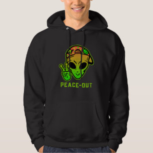 Urban Legend Alien Streetwear PEACE OUT Hoodie