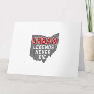 Urban Legends Never Die State of Ohio Distressed  Card