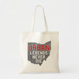 Urban Legends Never Die State of Ohio Distressed Tote Bag