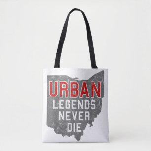 Urban Legends Never Die State of Ohio Distressed  Tote Bag