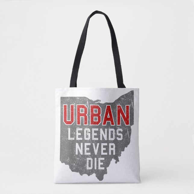 Urban Legends Never Die State of Ohio Distressed  Tote Bag (Front)