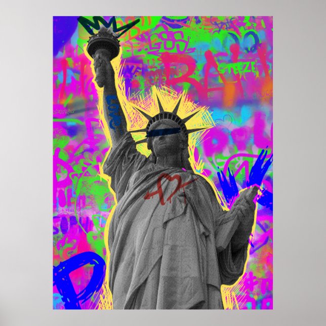 Urban Liberty Collage: Modern Artistic  Poster (Front)