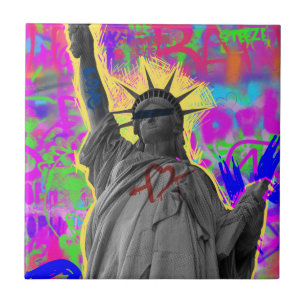 Urban Liberty Modern Artistic Collage Tile