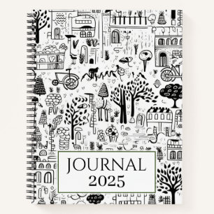 Urban Life Doodles 2025 Notebook
