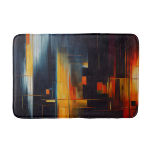 Urban Lights Abstract Geometry Bath Mat