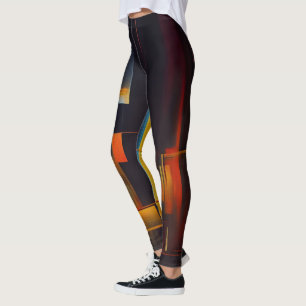 Urban Lights Abstract Geometry Leggings