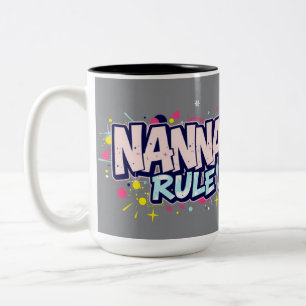 Urban Love for Nana & Papa - Grandparent Day Two-Tone Coffee Mug