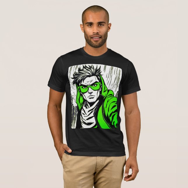 Urban Manga Hero T-Shirt – Bold, Dynamic & Unique (Front Full)