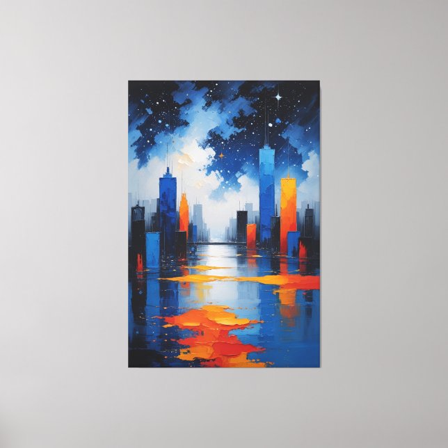 Urban Mirror of Stillness Canvas Print (Front)