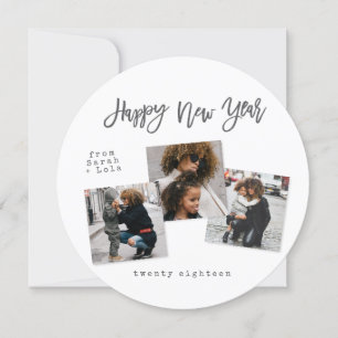 URBAN MODERN HAPPY NEW YEAR HOLIDAY CARD