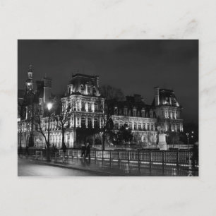 Urban, modern Parisian night life photo Postcard