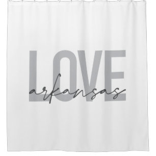 Urban, modern, simple, cool design Love Arkansas Shower Curtain