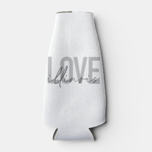 Urban, modern, simple, cool design Love Illinois Bottle Cooler