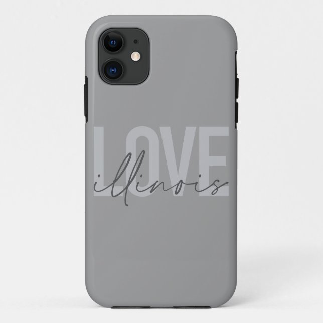 Urban, modern, simple, cool design Love Illinois Case-Mate iPhone Case (Back)