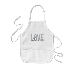 Urban, modern, simple, cool design Love Illinois Kids Apron