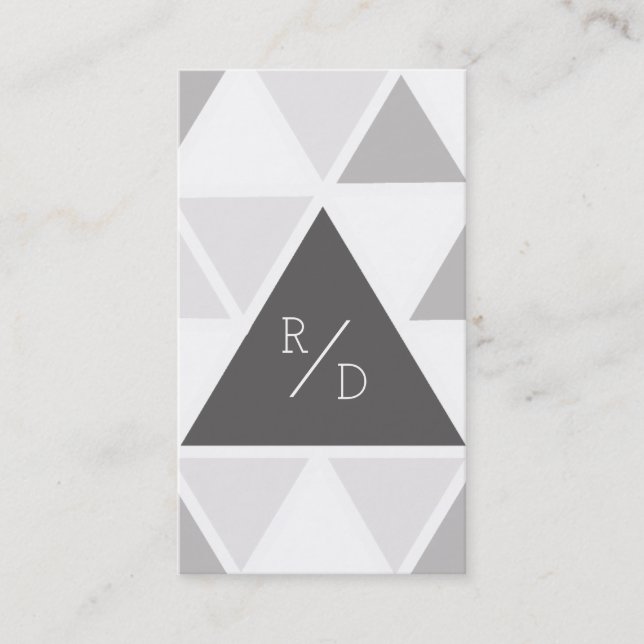 Urban & Modern Triangle | Custom Business Initials Card (Front)