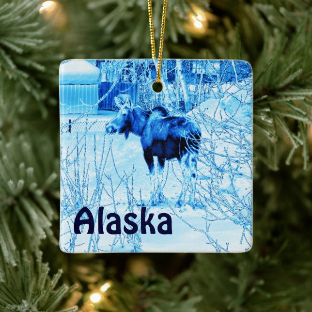 Urban Moose Ceramic Ornament (Tree)