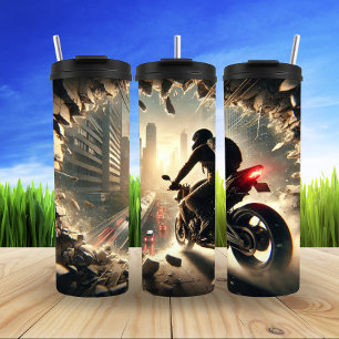 Urban Motorbike Adventure Freedom and Speed Thermal Tumbler