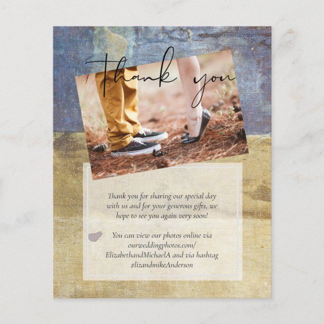 Urban Navy Blue Modern Budget Wedding Invitation (Front)