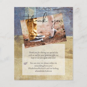 Urban Navy Blue Modern Budget Wedding Invitation