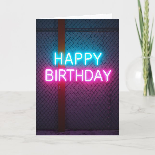 Urban Night Birthday Card (Front)