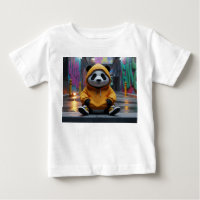 Urban Panda in Yellow Hoodie Streetwear