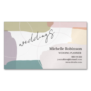 Urban Pastel Summer Colours Splash Magnetic Business Card